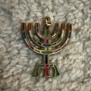 Colorful Menorah Pendant